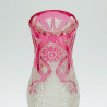 Old Baccarat Eglanthier Pink Cameo Glass Vase with Floral Design