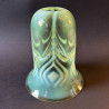 Arts & Crafts John Walsh Walsh Vaseline Glass Shade with Peacock Feathers Pattern