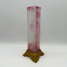 Art Nouveau Baccarat Cameo Glass Japanism Vase with Metal Base