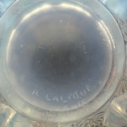 Rene Lalique Clear and Opalescent Glass Rampillion Vase
