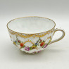 Dresden Set of Five Cups and Saucers, Hand Painted with Garlands