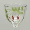 Karel Palda Wine Glass, Overlaid leaves and Applied Strawberries