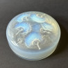 Rene Lalique Clear & Opalescent Glass Houppes Box & Cove