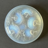 Rene Lalique Clear & Opalescent Glass Houppes Box & Cove