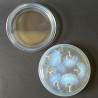 Rene Lalique Clear & Opalescent Glass Houppes Box & Cove