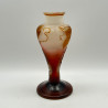 Emile Galle Cameo Glass Table Lamp Decorated with Grape and Vine