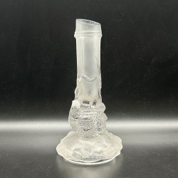 Antique Baccarat Frosted and Molded  Glass Snake Vase