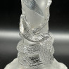 Antique Baccarat Frosted and Molded  Glass Snake Vase