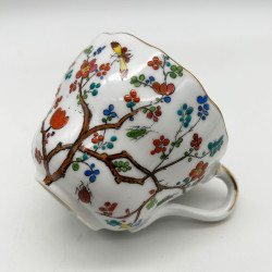 Copeland-Spode Porcelain Trio, Hand Painted with Quince and Insects