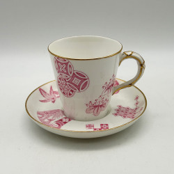 Royal Worcester Porcelain Aesthetic Movement Cup and Saucer