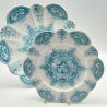 Wileman Foley, China, Set of Five Trios & One Sandwich Plate, Blue Paradise