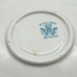 Wileman Foley, China, Set of Five Trios & One Sandwich Plate, Blue Paradise