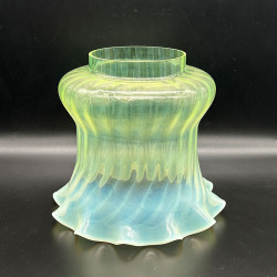 Vaseline Glass Lamp Shade for an Arts and Crats Oil Lamp