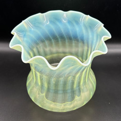 Vaseline Glass Lamp Shade for an Arts and Crats Oil Lamp