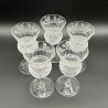 Edinburgh Chrystal Thistle Formed Glass Jug and Five Glasses, Acid Etched Thistles
