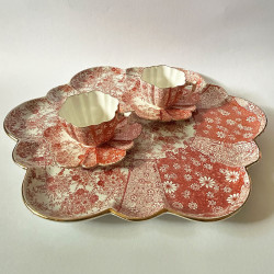 Wileman Foley China Tea For Two, Red Jungle Pattern