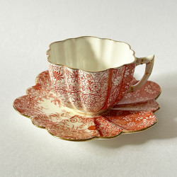 Wileman Foley China Tea For Two, Red Jungle Pattern