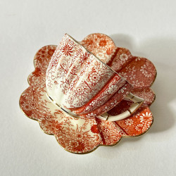 Wileman Foley China Tea For Two, Red Jungle Pattern