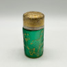 Daum Freres Glass Scent Bottle with Silver Cover and Glass Stopper Decorated with Gui