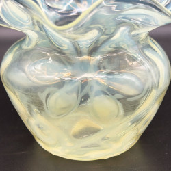 Vaseline Horse Chestnut Pattern Glass by Richardson and Son