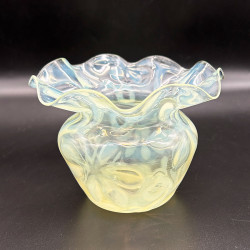Vaseline Horse Chestnut Pattern Glass by Richardson and Son