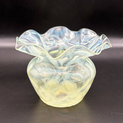 Vaseline Horse Chestnut Pattern Glass by Richardson and Son