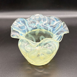 Vaseline Horse Chestnut Pattern Glass by Richardson and Son
