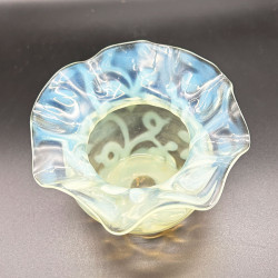 Vaseline Horse Chestnut Pattern Glass by Richardson and Son
