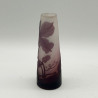Emile Galle Cameo Glass Small Vase, Decorated with Clematis
