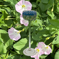 Fritz Heckert Flower Formed Enameled Liqueur Glass