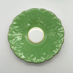 Aynslely China Butterfly Handled Cup and Saucer, Cabbage Green
