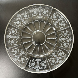 Antique J & L Lobmeyr Beautifully Engraved Large Plate