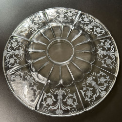 Antique J & L Lobmeyr Beautifully Engraved Large Plate
