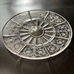 Antique J & L Lobmeyr Beautifully Engraved Large Plate