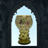 Theresienthal Glass Goblet Enameled with Floral Pattern