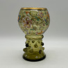 Theresienthal Glass Goblet Enameled with Floral Pattern