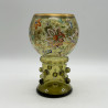 Theresienthal Glass Goblet Enameled with Floral Pattern