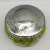 Old Baccarat Glass Box & Cover, Cameo Glass Acid Etched with Morning Glory