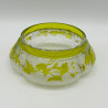 Old Baccarat Glass Box & Cover, Cameo Glass Acid Etched with Morning Glory