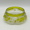 Old Baccarat Glass Box & Cover, Cameo Glass Acid Etched with Morning Glory