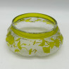 Old Baccarat Glass Box & Cover, Cameo Glass Acid Etched with Morning Glory