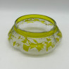Old Baccarat Glass Box & Cover, Cameo Glass Acid Etched with Morning Glory