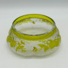 Old Baccarat Glass Box & Cover, Cameo Glass Acid Etched with Morning Glory