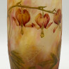 Daum Freres Cameo and Enamelled Glass Bleeding Heart Vase