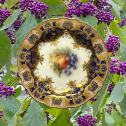 Royal Worcester Porcelain Cabinet Plate Hand...
