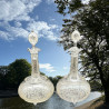 Bohemian a Pair of Glass Decanter and Stoppers, Beautifully Engraved