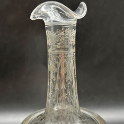 Bohemian a Pair of Glass Decanter and Stoppers, Beautifully Engraved
