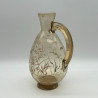 Emile Galle Enamelled Glass Jug, Decorated with Floral Patten and a Dragonfly