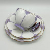 Aynsley Art Deco Butterfly Handle Trio Very Rare Purple Color
