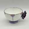 Aynsley Art Deco Butterfly Handle Trio Very Rare Purple Color